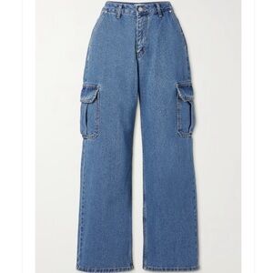 Blue Denim Cargo Pants